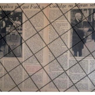 AFICHE RETRO TOMAS ALBA EDISON Y HENRY FORD JUNTOS 1929