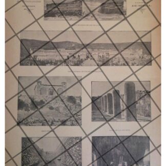 AFICHE RETRO RUINAS ARQUEOLOGICAS EN MITLA OAXACA 1895