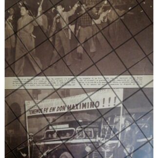 AFICHE RETRO MITIN POLITICO APOYO A MANUEL AVILA CAMACHO