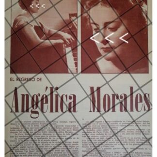 AFICHE RETRO LA PIANISTA ANGELICA MORALES. BELLAS ARTES