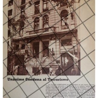 AFICHE RETRO ATENTADO TERRORISTA EN EDIFICIO EXCELSIOR 69