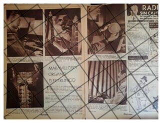 AFICHE RETRO. INVENTAN EL ORGANO ELETRONICO 1947