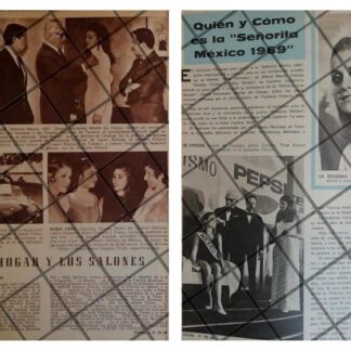 AFICHE RETRO. SEÑORITA MEXICO 1969 GLORIA HDZ MARTIN