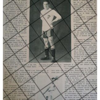 AFICHE RETRO EL FUTBOLISTA GASPAR RUBIO, REAL MADRID