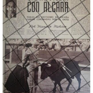 AFICHE RETRO EMPRESARIO TAURINO ATONIO ALGARA 1944