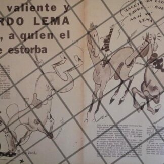 AFICHE RETRO EL JOCKEY. EDUARDO LEMA 1930 ARGENTINA