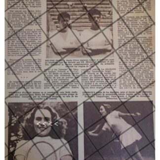 AFICHE RETRO TENISTA. GEORGINA PLATAS JALOMA Y MAS 1950
