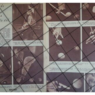 AFICHE RETRO CAMPEON DE BILLAR WILLIE HOPE 1952