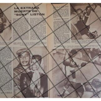 AFICHE RETRO. MUERTE DEL BOXEADOR SONNY LISTON 1971