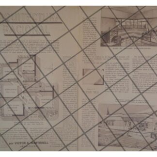 AFICHE RETRO PLANOS DEL ARQUITECTO VICTOR A. MARTORELL