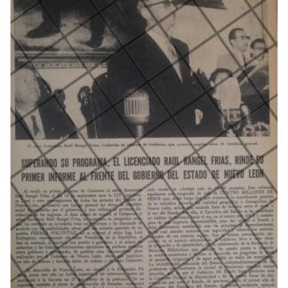 AFICHE RETRO RAUL RANGEL FRIAS. PRIMER INFORME 1956