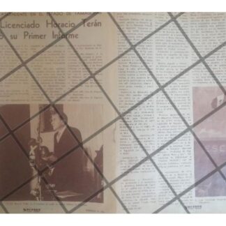 AFICHE RETRO 1er INFORME. HORACIO TERAN ZOZAYA 1952