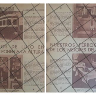 AFICHE RETRO INAUGURAN EL TREN DE PRIMERA CLASE 1953