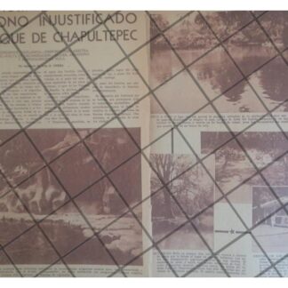 AFICHE RETRO DETERIORO DEL BOSQUE DE CHAPULTEPEC 1953