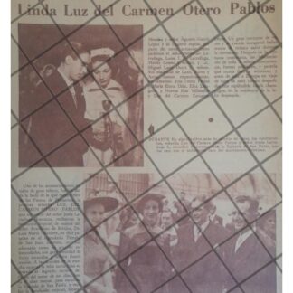 AFICHE RETRO BODA. LARRAGA OTERO 1953