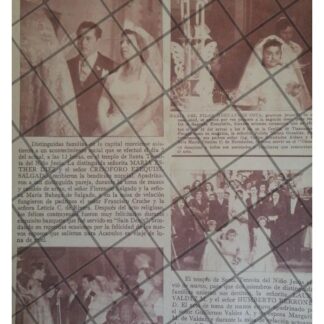 AFICHE RETRO BODA. SALGADO DIEZ 1953 Y OTROS