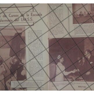 AFICHE RETRO INAUGURAN ESCUELA DE ENFERMERIA IMSS 1952