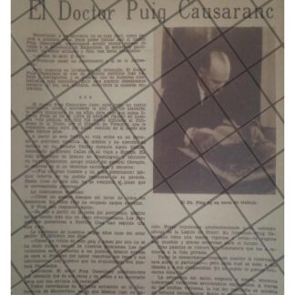 AFICHE RETRO R. SANSORES ENTREVISTA A PUIG CAUSARANC