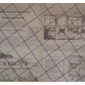 AFICHE RETRO PLANOS DEL ARQUITECTO VICTOR A. MARTORELL /7