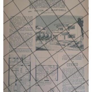 AFICHE RETRO PLANOS DEL ARQUITECTO VICTOR A. MARTORELL /5