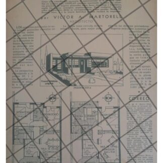 AFICHE RETRO PLANOS DEL ARQUITECTO VICTOR A. MARTORELL /3