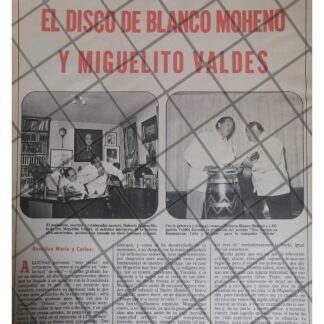 AFICHE RETRO BLANCO MOHENO Y MIGUELITO VALDES 1979