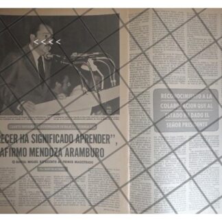 AFICHE RETRO 4TO INFORME. CESAR MENDOZA ARAMBURO 1979