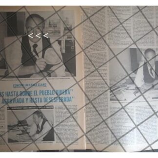 AFICHE RETRO ENTREVISTA A JOSE ANGEL CONCHELLO 1979