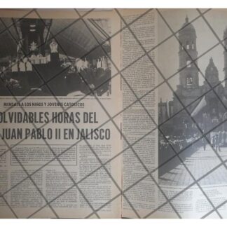 AFICHE RETRO EL PAPA JUAN PABLO EN JALISCO 1979