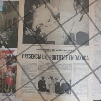 AFICHE RETRO EL PAPA JUAN PABLO EN OAXACA 1979