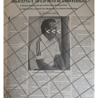 AFICHE RETRO HORACIO CASARIN Y CLUB ZACATEPEC 1979