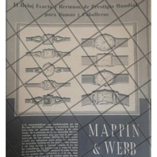 CARTEL PUBLICITARIO ANTIGUO RELOJES MOVADO 1930