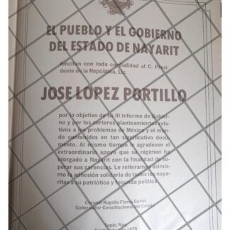 AFICHE POLITICO RETRO NAYARIT FELICITA A LOPEZ PORTILLO 1979