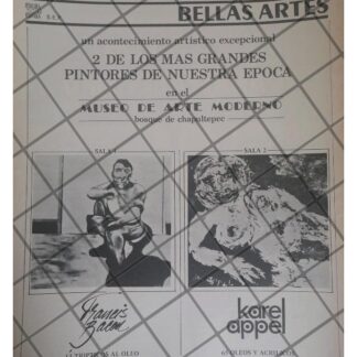 AFICHE RETRO BELLAS ARTES EXPONE KAREL OPEL 1977