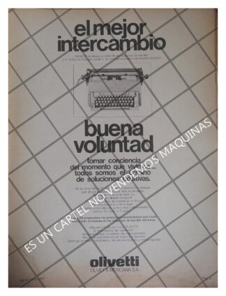 CARTEL PUBLICITARIO OLIVETTI DE MEXICO S.A 1979