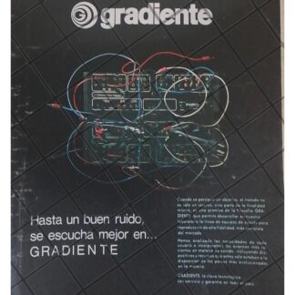 CARTEL PUBLICITARIO RETRO EQUIPOS DE AUDIO GRADIENTE