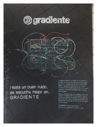 CARTEL PUBLICITARIO RETRO EQUIPOS DE AUDIO GRADIENTE