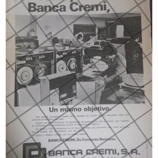 AFICHE RETRO BANCO BANCA CREMI 1978 /16