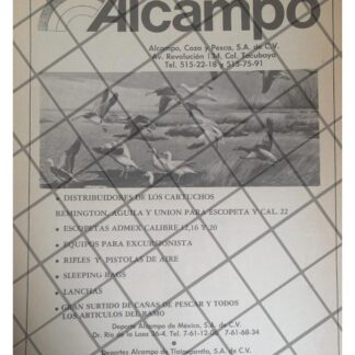 AFICHE PUBLICITARIO RETRO TIENDA DE ARMAS ALCAMPO 1982 /2