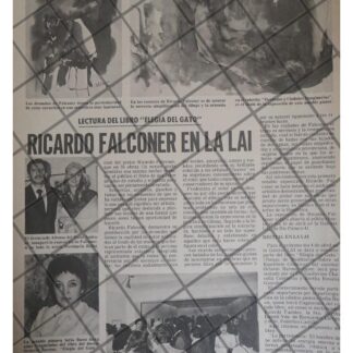AFICHE RETRO PINTOR. RICARDO FALCONER, GALERIA LAI. 1977