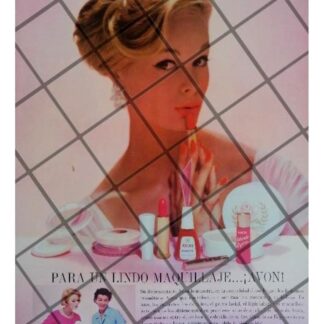 CARTEL PUBLICITARIO RETRO COSMETICOS AVON 1961