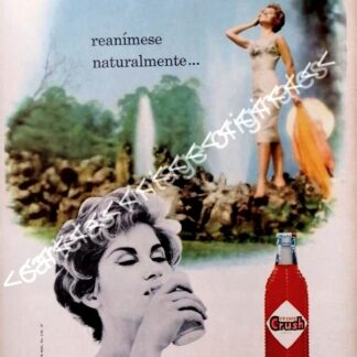 CARTEL RETRO. ORANGE CRUSH Y ANA BERTHA LEPE 1959