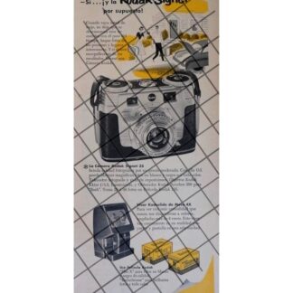 CARTEL PUBLICITARIO RETRO. CAMARA KODAK SIGNET 35 1953