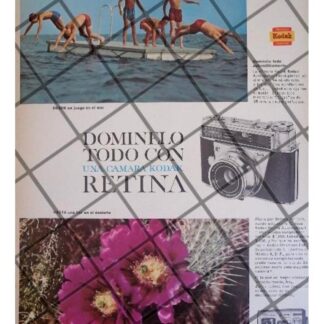 CARTEL PUBLICITARIO RETRO CAMARA KODAK RETINA 1963 /3