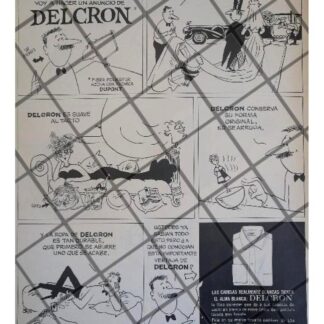 CARTEL RETRO TELAS DELCRON DIBUJOS:  ABEL QUEZADA /6