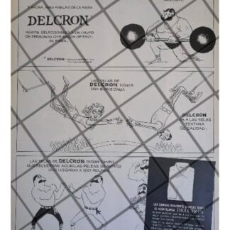 CARTEL RETRO TELAS DELCRON DIBUJOS:  ABEL QUEZADA /4