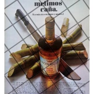 CARTEL PUBLICITARIO RETRO RONRICO RON ORO 1967