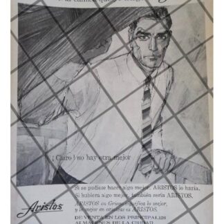 CARTEL PUBLICITARIO RETRO CAMISAS ARISTOS 1967