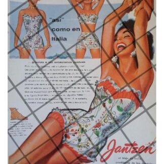 CARTEL PUBLICITARIO RETRO TRAJES DE BAÑO JANTZEN 1965 /3
