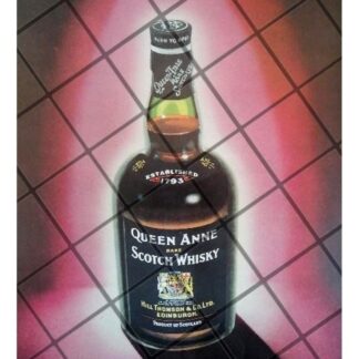 CARTEL PUBLICITARIO RETRO WHISKY QUEEN ANNE 1959